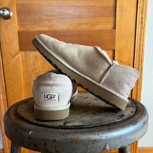 UGG Beige Suede Slippers